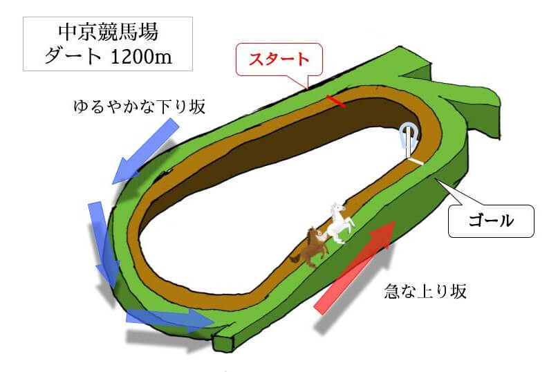 中京競馬場 ダート1200mのコースで特徴を解説