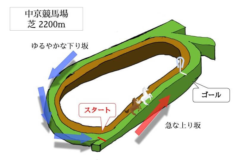 中京競馬場 芝2200mのコースで特徴を解説