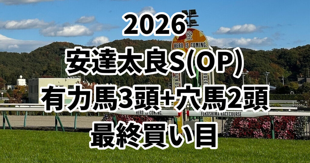 安達太良ステークス2026予想記事のアイキャッチ画像