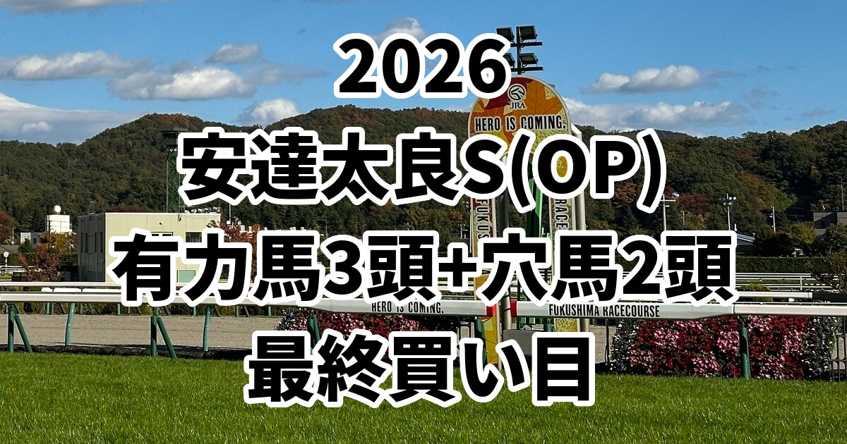 安達太良ステークス2026予想記事のアイキャッチ画像